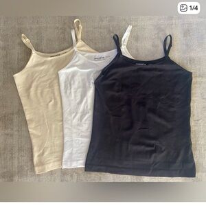 Shapermint Women's Black, White, and Cream Camisole Set